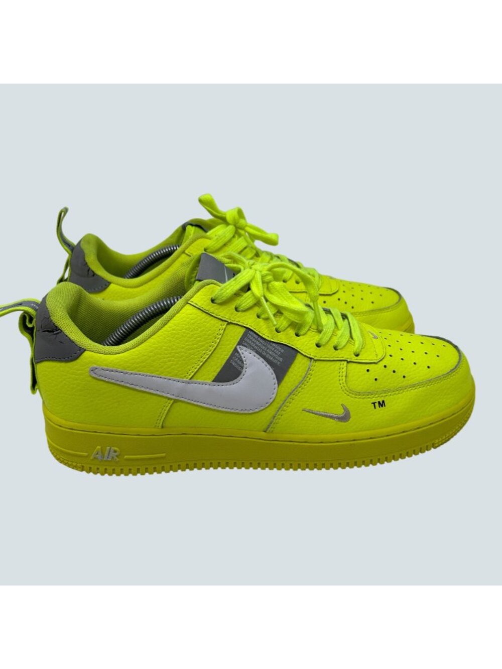 Nike Air Force 1 '07 LV8 Utility Volt Men's Size 11 AJ7747-700 Overbranding - Picture 3 of 12